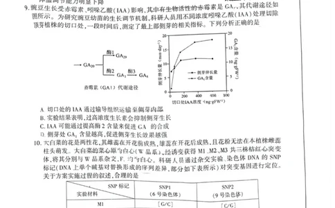 安徽省合肥市2025届高三第二次教学质量检测生物试题（含答案）_2025年3月_250326安徽省合肥市2025届高三第二次教学质量检测（全科）
