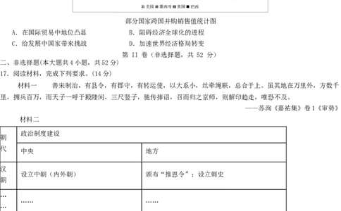 湖南高三一轮复习收官联考历史_2025年2月_2502192025届湖南省高三下学期一轮复习收官联考_2025届湖南省高三下学期一轮复习收官联考历史试题（含答案）