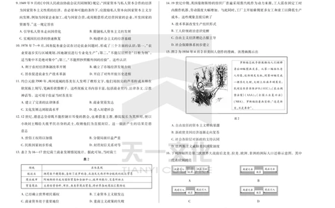 历史天一大联考&middot;2024-2025学年（下）高三第二次四省联考（陕西、山西、青海、宁夏）_2025年5月_天一大联考2024-2025学年（下）高三第二次四省联考（陕西、山西、青海、宁夏）_545