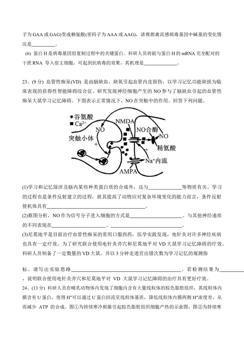 黑龙江省佳木斯市第一中学2025届高三上学期第五次调研考试生物Word版含答案_2025年1月_250108黑龙江省佳木斯市第一中学2025届高三上学期第五次调研考试（全科）