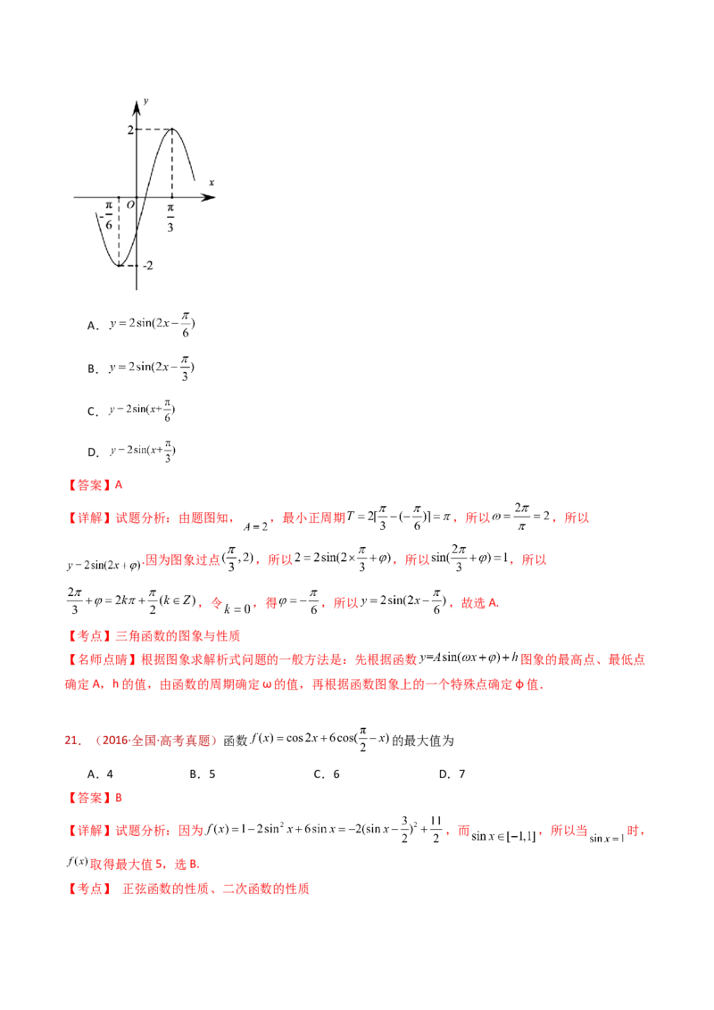 专题09三角函数的图象与性质小题综合（教师卷）-十年（2015-2024）高考真题数学分项汇编（全国通用）_近10年高考真题汇编（必刷）_十年（2015-2024）高考数学真题分类汇编（全国通用）