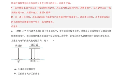 专题66光电效应（解析卷）-十年（2014-2023）高考物理真题分项汇编（全国通用）_近10年高考真题汇编（必刷）_十年（2014-2024）高考物理真题分项汇编（全国通用）