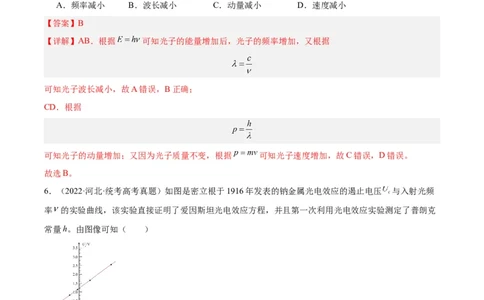 专题66光电效应（解析卷）-十年（2014-2023）高考物理真题分项汇编（全国通用）_近10年高考真题汇编（必刷）_十年（2014-2024）高考物理真题分项汇编（全国通用）