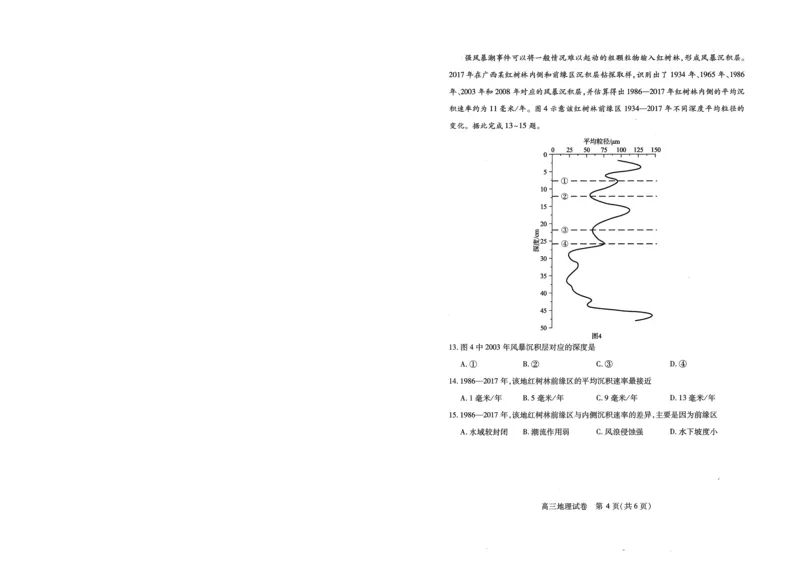 湖北省2025届高三（4月）调研模拟考试地理_2025年4月_250417第十届湖北省2025届高三（4月）调研模拟考试（全科）_湖北省2025届高三（4月）调研模拟考试地理