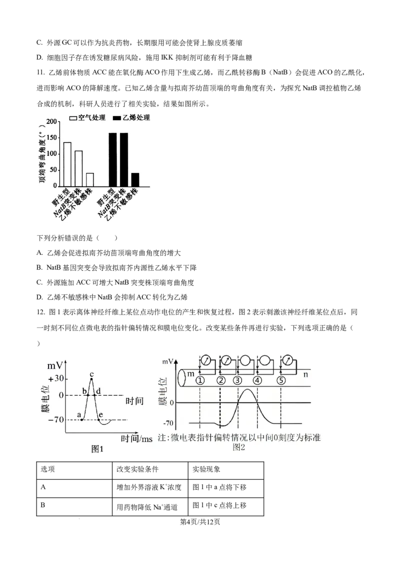 精品解析：江西省吉安市七校联考2025-2026学年高三上学期10月月考生物试题（原卷版）_2025年10月_251016江西省西路七校2025-2026学年高三上学期10月第一次联考