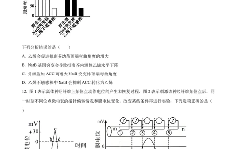 精品解析：江西省吉安市七校联考2025-2026学年高三上学期10月月考生物试题（原卷版）_2025年10月_251016江西省西路七校2025-2026学年高三上学期10月第一次联考