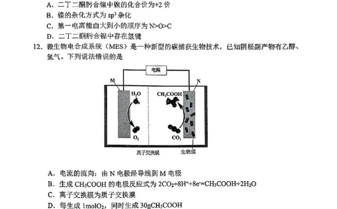 安徽省淮南市、淮北市2025届高三上学期第一次质量检测化学_2025年1月_250113安徽省淮南市、淮北市2025届高三上学期第一次质量检测（全科）