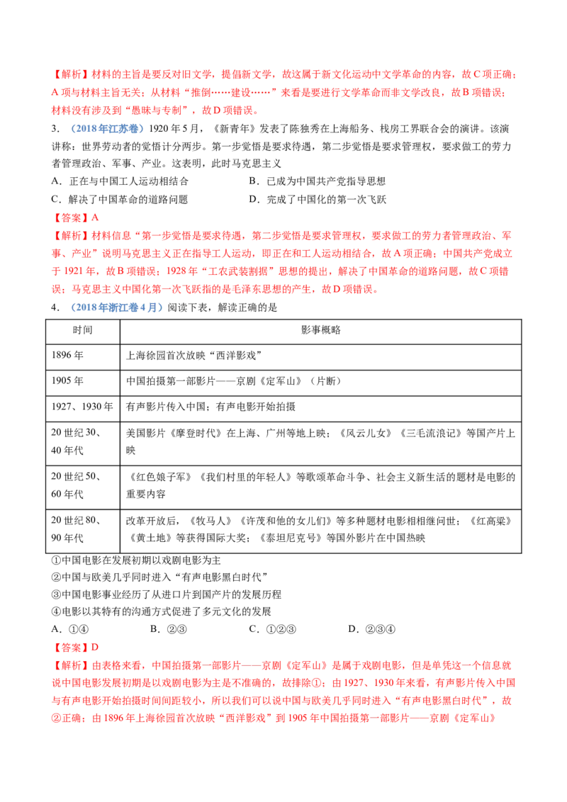 专题06辛亥革命与中华民国的建立（教师卷）_近10年高考真题汇编（必刷）_十年（2014-2024）高考历史真题分项汇编（全国通用）