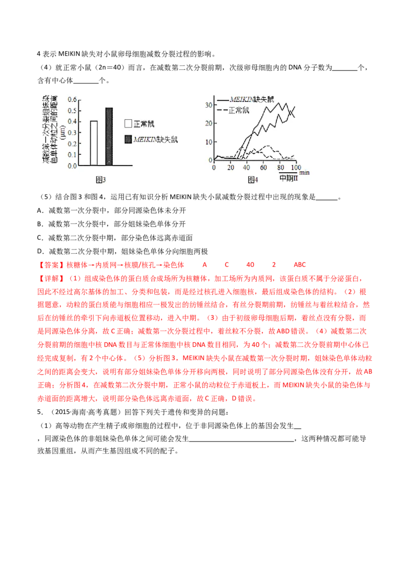 专题08有丝分裂和减数分裂（解析卷）_近10年高考真题汇编（必刷）_十年（2014-2024）高考生物真题分项汇编（全国通用）_十年（2014-2023）高考生物真题分项汇编（全国通用）
