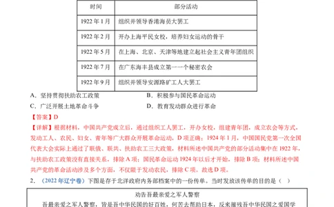 专题07中国成立与新民主主义革命兴起（解析卷）_近10年高考真题汇编（必刷）_十年（2014-2024）高考历史真题分项汇编（全国通用）