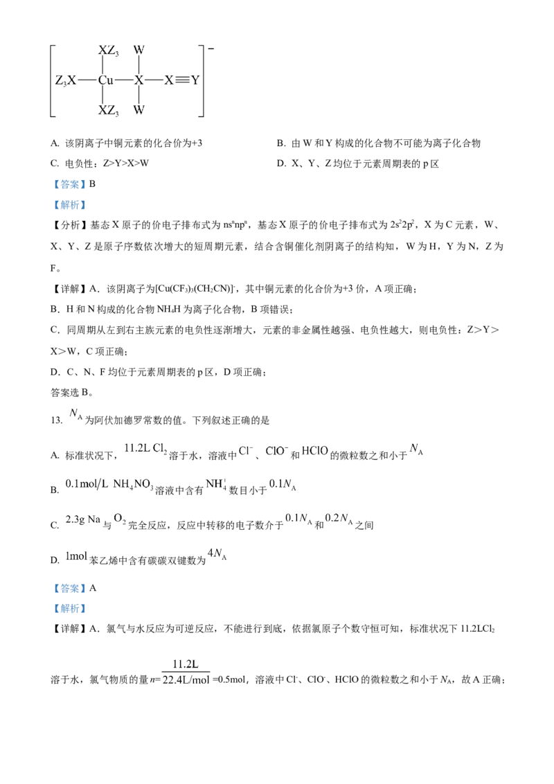 湖南省地质中学2025届高三下学期一模考试化学试题（解析版）_2025年3月_250321湖南省长沙市地质中学2025届高三下学期一模_湖南省长沙市地质中学2025届高三下学期一模化学