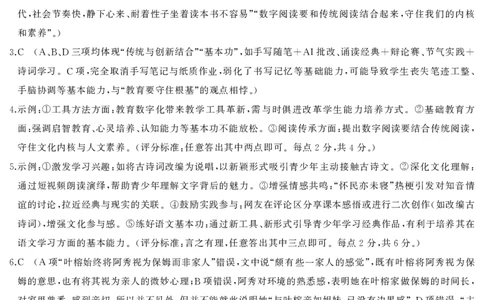 湖南省天壹名校联盟2025届高三5月适应性考试语文答案_2025年5月_250512湖南省天壹名校联盟2025届高三5月适应性考试（全科）