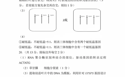 四川省巴中市普通高中2022级&ldquo;一诊&rdquo;考试生物答案_2025年2月_250221四川省巴中市普通高中2024-2025学年高三下学期一诊考试（全科）