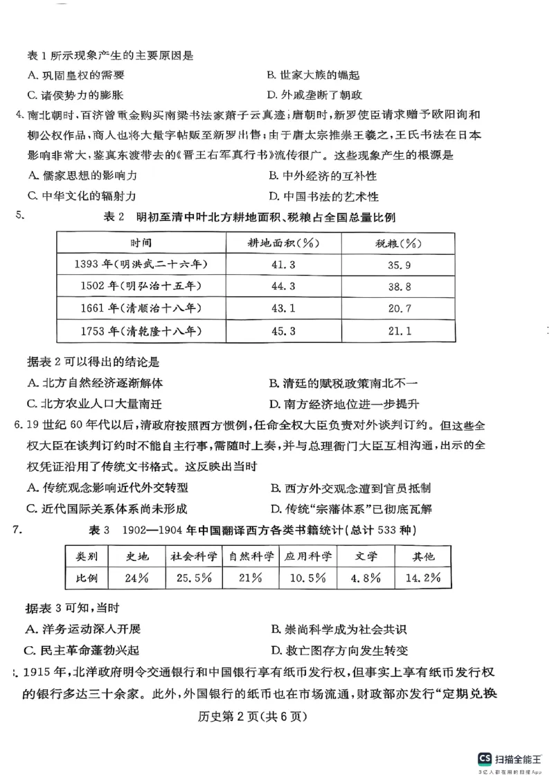 四川省（科大讯飞大数据）2025届高三第二次教学质量联合测评历史_2025年5月_250515四川省2025届高三第二次教学质量联合测评（全科）_四川省2025届高三第二次教学质量联合测评历史
