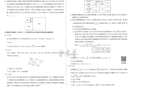 2024年天星 高考临考预测押题密卷 江苏专版 （数学）