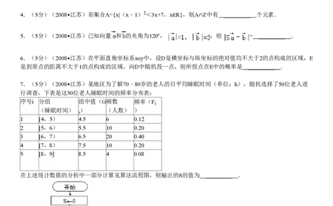 2008年高考数学试卷（江苏）（解析卷）_数学历年高考真题_新&middot;PDF版2008-2025&middot;高考数学真题_数学（按省份分类）2008-2025_2008-2025&middot;（江苏）数学高考真题