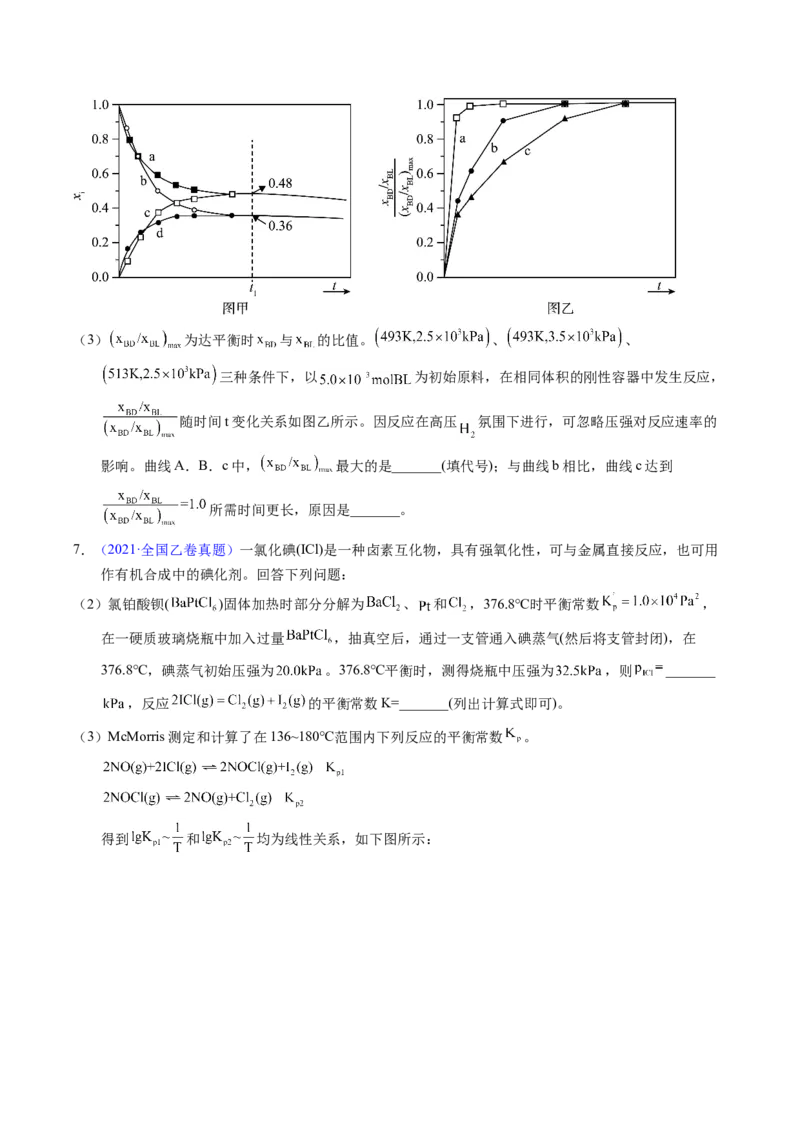 专题57化学反应速率与平衡综合问题（原卷卷）_近10年高考真题汇编（必刷）_十年（2014-2024）高考化学真题分项汇编（全国通用）_十年（2014-2023）高考化学真题分项汇编（全国通用）