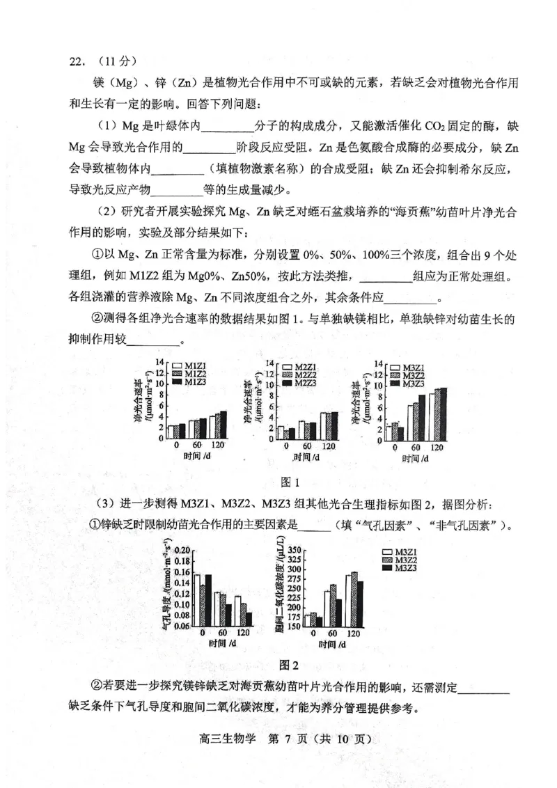 生物试题2025年东北三省四城市联考暨沈阳市高三质量监测（二）_2025年4月_2504102025年东北三省四城市联考暨沈阳市高三质量监测（二）（全科）