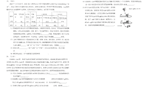 四川省雅安市2024-2025学年高三下学期第二次诊断性考试生物_2025年4月_250413四川省雅安市2024-2025学年高三下学期第二次诊断性考试（全科）