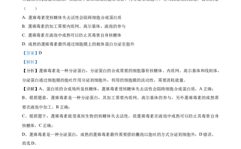 四川省乐山市第一中学校高2022级高三二模测试生物答案_2025年3月_250316四川省乐山市第一中学校高2022级高三二模测试（全科）_四川省乐山市第一中学校高2022级高三二模测试生物