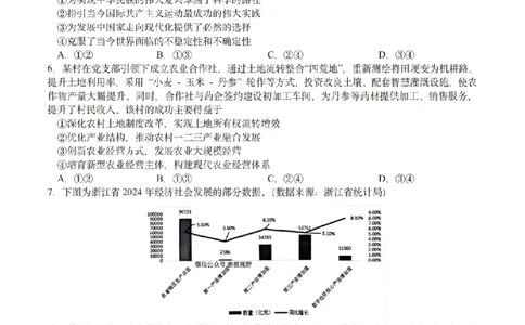 浙江省A9协作体暑假返校联考政治_2025年8月_250828浙江省A9协作体暑假返校联考（全科）