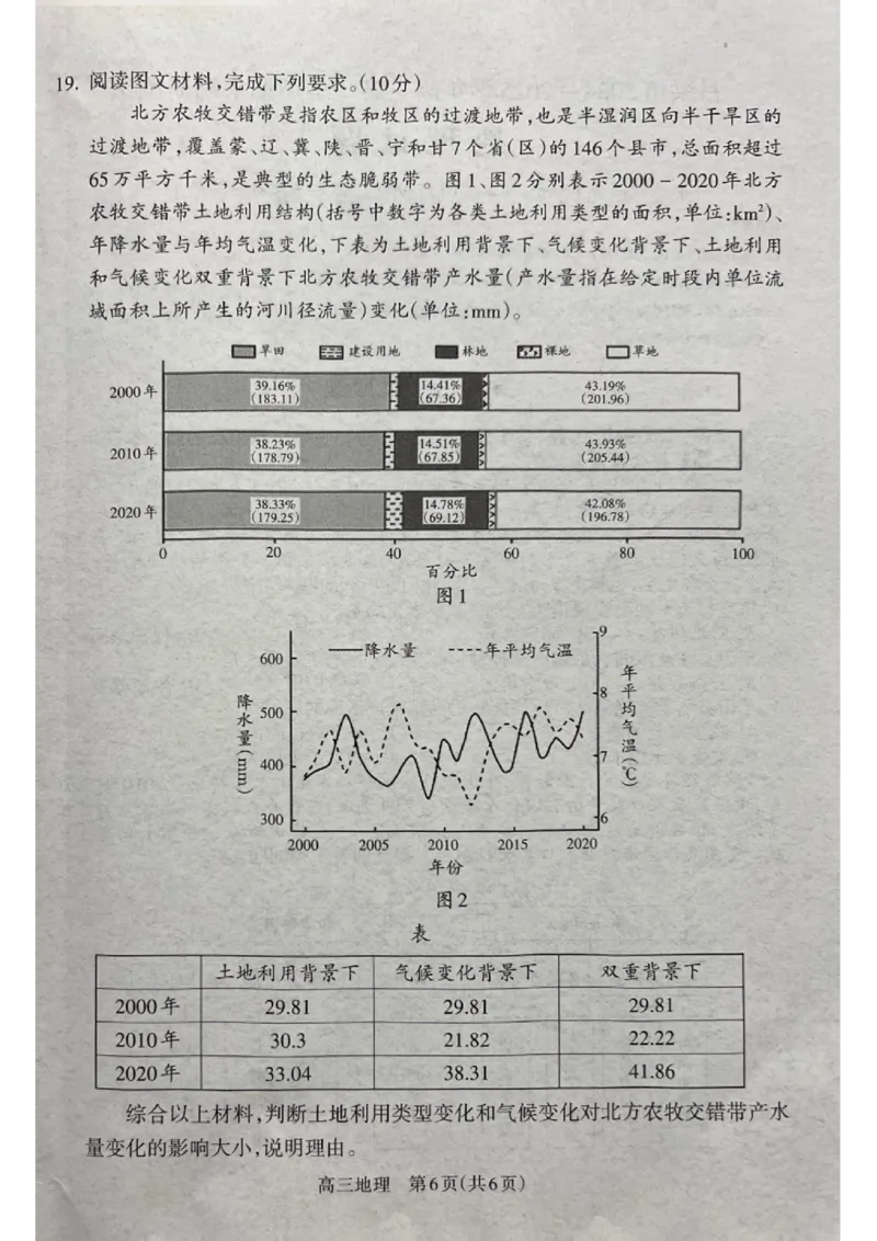 山西省吕梁市2024-2025学年高三上学期期末考试地理试题_2025年1月_250123山西省吕梁市2024-2025学年高三上学期期末调研考试试题（全科）