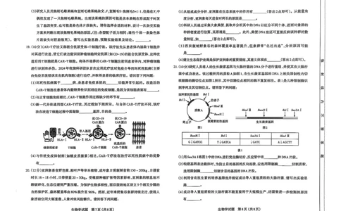 太原高三一模～生物_2025年3月_250328太原市2025年高三年级模拟考试（一）（全科）_太原市2025年高三年级模拟考试（一）生物