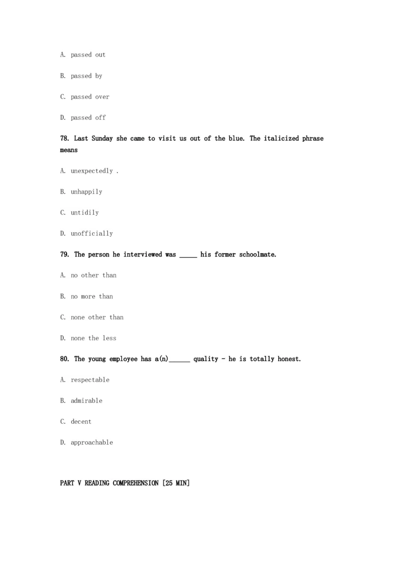 2009年英语专业四级考试真题及答案_2025专四专八真题及备考资料_2009-2024专四真题+备考资料_历年2009-2023专四真题及答案PDF_专四老题型