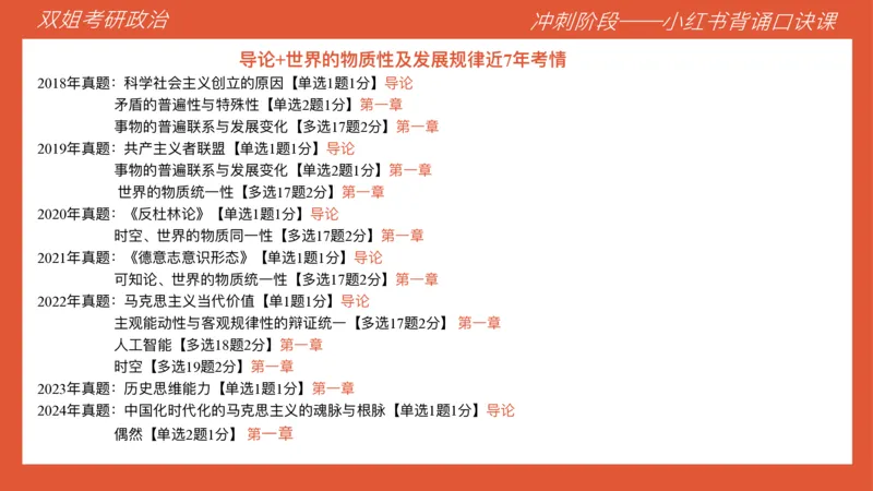 口诀带背&mdash;马原1_2026考公资料_（49）政治理论合集_政治理论合集_2025考研政治_14.双姐_05.小红书口诀带背_04.马原带背_相关资料