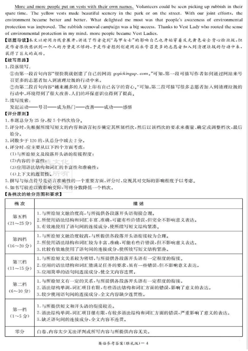 英语答案_2025年2月_250206湖南省长沙市雅礼中学2025届高三月考试卷（六）_湖南省长沙市雅礼中学2025届高三月考试卷（六）英语