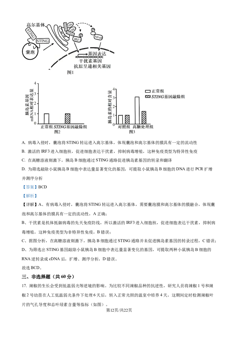 精品解析：江西省吉安市七校联考2025-2026学年高三上学期10月月考生物试题（解析版）_2025年10月_251016江西省西路七校2025-2026学年高三上学期10月第一次联考