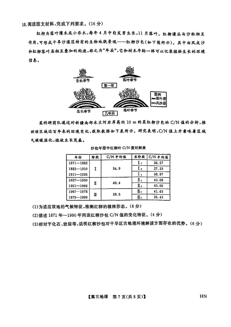河南省2024-2025学年高三下学期金科新未来5月联考地理（含答案）_2025年5月_250520河南省金科新未来2025届高三下学期5月联考