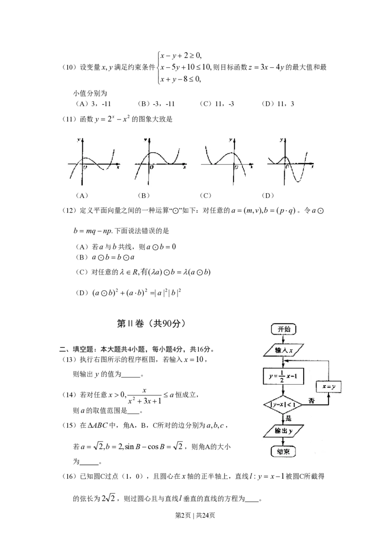 2010年高考数学试卷（理）（山东）（解析卷）_数学历年高考真题_新&middot;PDF版2008-2025&middot;高考数学真题_数学（按试卷类型分类）2008-2025_自主命题卷&middot;数学（2008-2025）