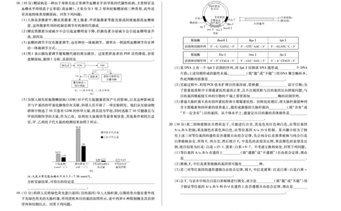 生物学-四川省天一&云数(金榜智胜)大联考2025-2026学年高三年级第一次监测_2025年9月_250907天一&云数(金榜智胜)大联考四川省2025-2026学年高三年级第一次监测（全科）