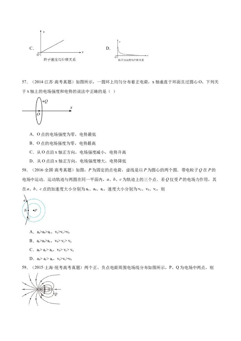 专题37电场能的性质（原卷卷）-十年（2014-2023）高考物理真题分项汇编（全国通用）_近10年高考真题汇编（必刷）_十年（2014-2024）高考物理真题分项汇编（全国通用）