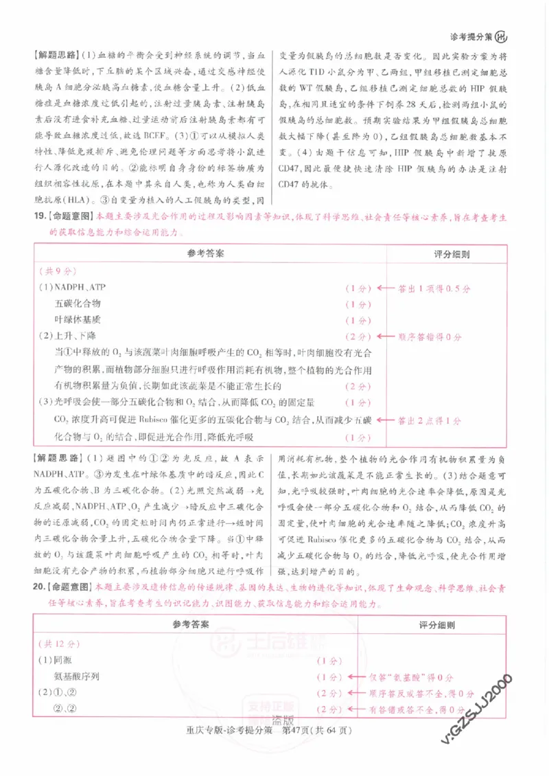 2024年王后雄高考押题预测卷重庆物化生政史地答案_2024高考押题卷_22024王hou雄_16王后雄押题_2024年王后雄高考押题预测卷（重庆专版）_答案