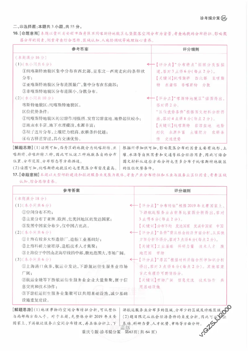 2024年王后雄高考押题预测卷重庆物化生政史地答案_2024高考押题卷_22024王hou雄_16王后雄押题_2024年王后雄高考押题预测卷（重庆专版）_答案