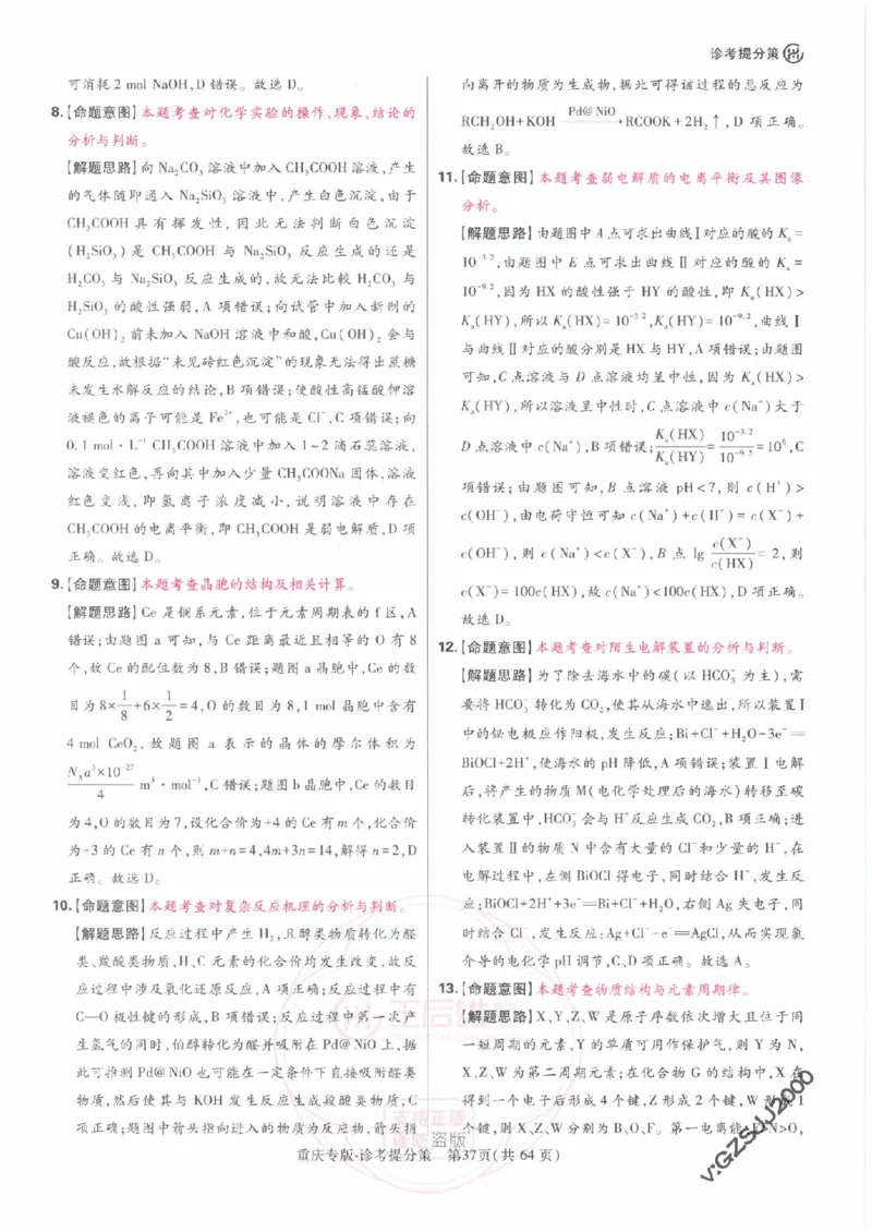 2024年王后雄高考押题预测卷重庆物化生政史地答案_2024高考押题卷_22024王hou雄_16王后雄押题_2024年王后雄高考押题预测卷（重庆专版）_答案