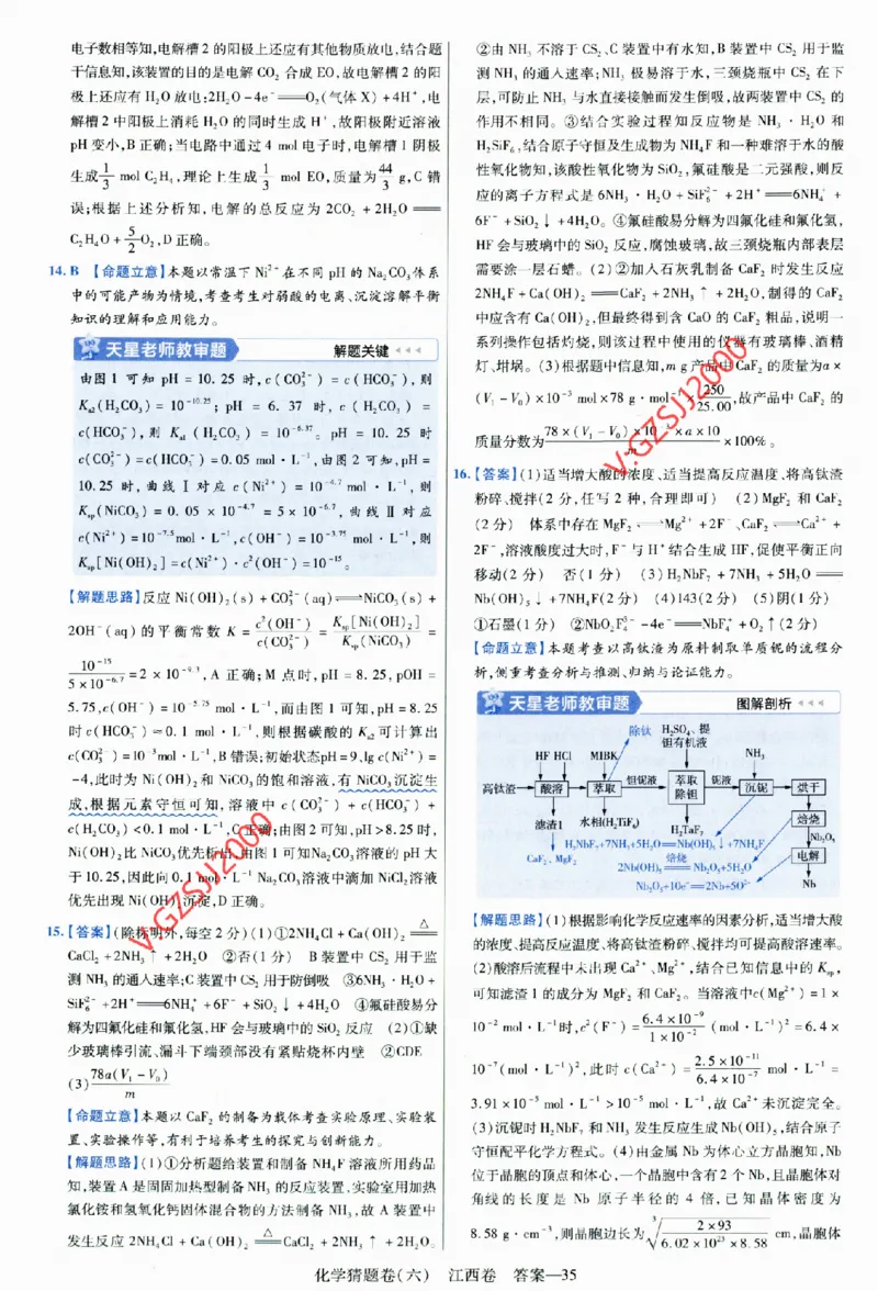 2024《金考卷&middot;高考测评卷》化学答案_2024高考押题卷_12024天星全系列_（新高考）2024《金K卷&middot;高考测评&middot;猜题卷》（语数英）各九套_2024《金考卷&middot;高考测评卷&middot;猜题卷》化学