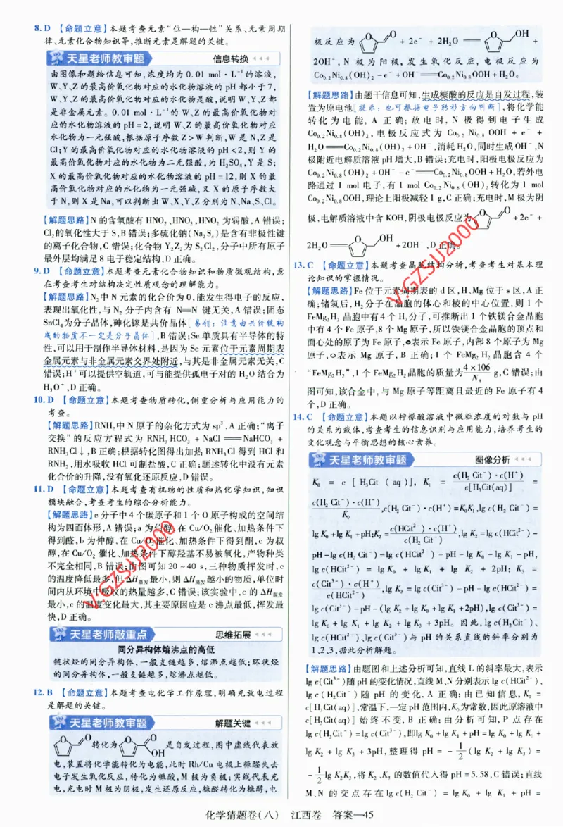 2024《金考卷&middot;高考测评卷》化学答案_2024高考押题卷_12024天星全系列_（新高考）2024《金K卷&middot;高考测评&middot;猜题卷》（语数英）各九套_2024《金考卷&middot;高考测评卷&middot;猜题卷》化学