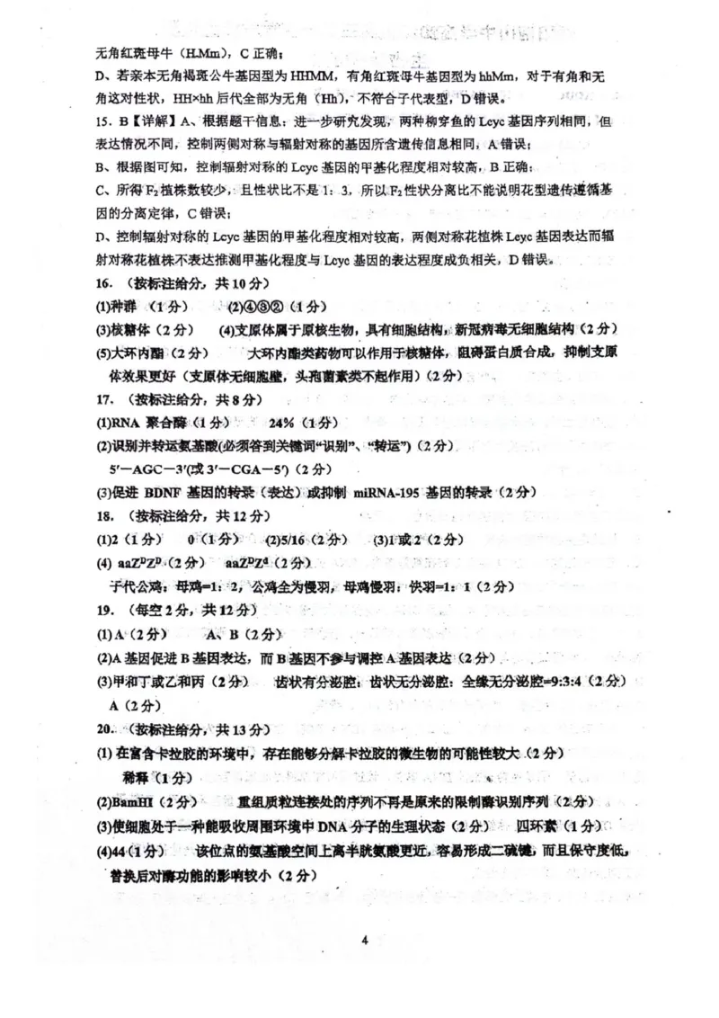 四川省绵阳南山中学2026届高三上学期第一次教学质量检测试题生物PDF版含答案_2025年9月_250904四川省绵阳南山中学2026届高三上学期第一次教学质量检测