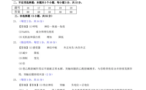 高二生物第一次月考卷（参考答案）（山东专用）_1多考区联考试卷_2510142025-2026学年高二生物上学期第一次月考试题_2025-2026学年高二生物上学期第一次月考（山东专用）Word版含解析