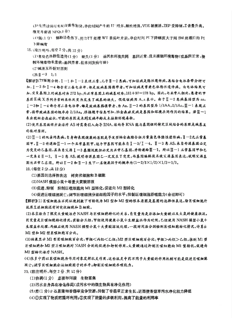 湖南省长沙市雅礼中学2025届高三月考试卷七生物试卷答案_2025年3月_250306湖南省长沙市雅礼中学2024-2025学年高三下学期月考卷（七）（全科）