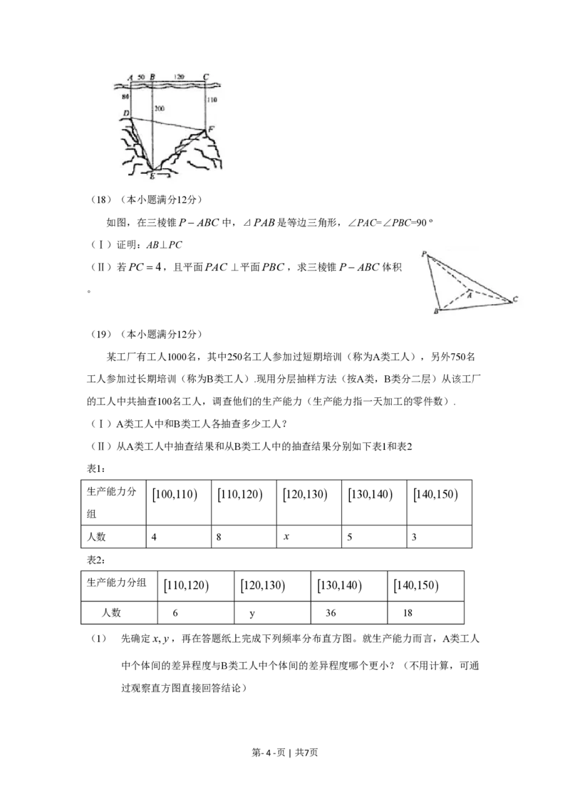 2009年高考数学试卷（文）（新课标）（海南宁夏）（空白卷）_数学历年高考真题_新&middot;PDF版2008-2025&middot;高考数学真题_数学（按省份分类）2008-2025_2008-2025&middot;（海南）数学高考真题