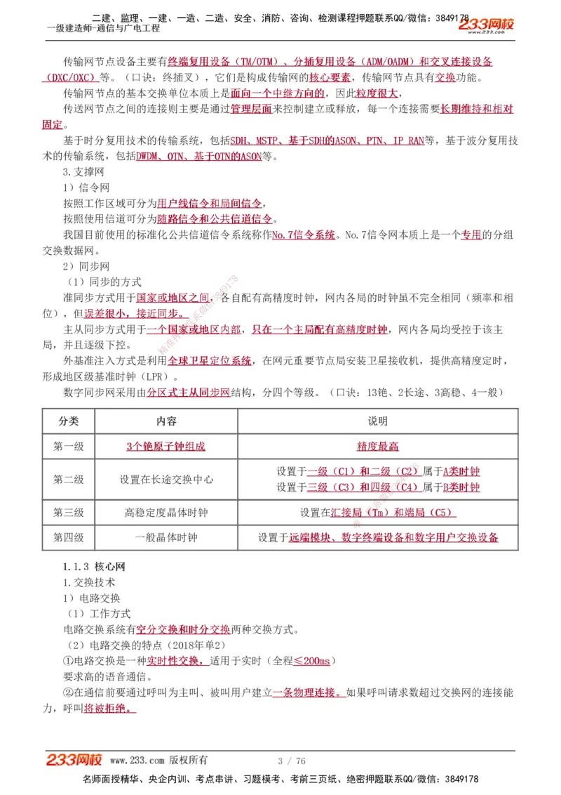 1-7_2026年一级建造师_2026年一建通信_2025年一建通信SVIP_04-冲刺串讲✿考点强化✿小灶集训_02-通信《高频考点班》杨鹏233推荐