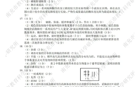 生物答案_2025年4月_250409四川省南充市高2025届高考适应性考试（南充三诊）（全科）_四川省南充市高2025届高考适应性考试（三诊）生物