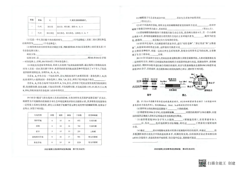 四川省德阳市高中2022级第三次诊断考试生物_2025年4月_250426四川省德阳市高中2022级第三次诊断考试（德阳三诊）（全科）