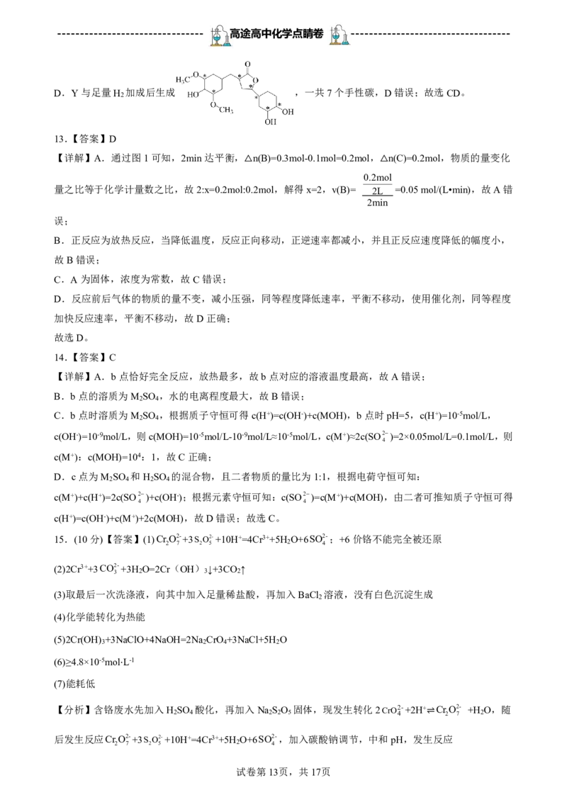 2024高途高中化学点睛卷海南卷OK_2024高考押题卷_132024高途全系列_26高途点睛卷_2024点睛密卷-化学