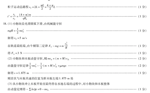 海南省天一大联考2024-2025学年高三学业水平诊断（四）物理简易答案_2025年4月_250412海南省天一大联考2024-2025学年高三学业水平诊断（四）（全科）