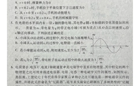 山西省吕梁市2024-2025学年高三上学期期末考试物理试题_2025年1月_250123山西省吕梁市2024-2025学年高三上学期期末调研考试试题（全科）